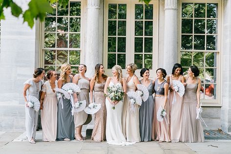 Bridesmaids With Fans, Wren Photography, Raw Photography, When I Get Married, Wedding Photography Styles, Wedding Fans, Falling Asleep, Paper Fans, Philadelphia Wedding