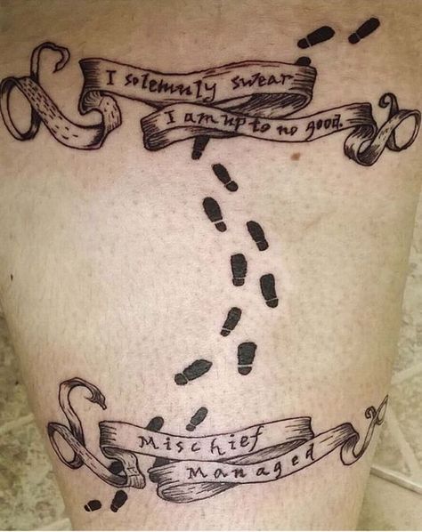 Marauders Map Tattoo, Mischief Managed Tattoo, Harry Potter Tattoo Sleeve, Oz Tattoo, Map Tattoo, Hp Tattoo, Tribute Tattoos, Aesthetic Sense, Map Tattoos