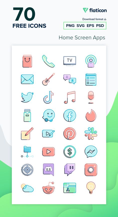 Download now this free icon pack from Flaticon, the largest database of free vector icons #flaticon #icon #ios14 #ui #ios Phone App Icon Aesthetic, All Apps Icon, Icons Phone, Instagram Sticker, Sticker App, Free Icons Png, Color Icons, Free Icon Set, Application Icon