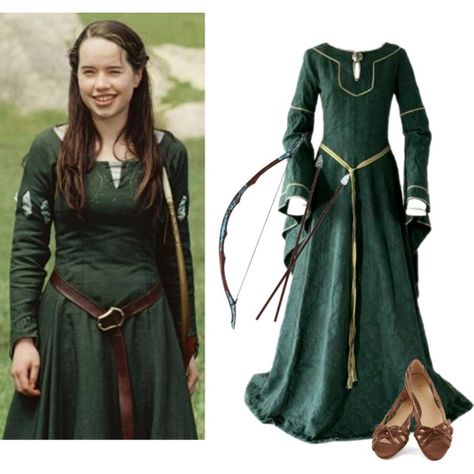 The Lion the Witch and the Wardrobe: Susan Pevensie - Polyvore Princess Outfits Medieval, Narnia Dresses, 1950 Outfits, Historic Outfits, Sultan Dress, Warrior Clothing, Narnia Costumes, Susan Pevensie, Medieval Princess