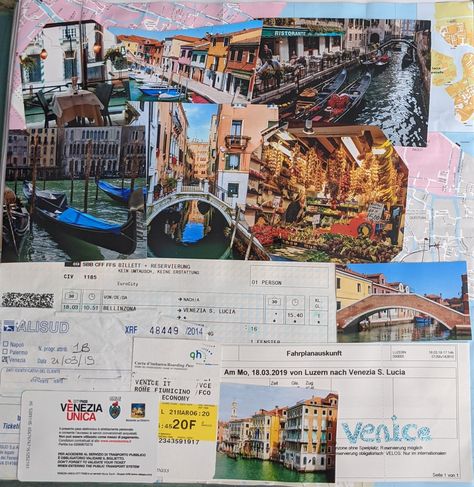 Europe Travel Scrapbook Pages, Venice Scrapbook, Europe Scrapbook, 2022 Scrapbook, Graduation Scrapbook, Scrapbook Inspo, Travel Scrapbook Pages, Travel Journal Scrapbook, Italy Home