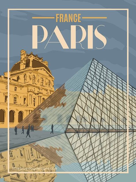 France Vintage, Vintage Travel Poster, France Paris, Vintage Travel, Travel Poster, Paris France, Paris, France, Building