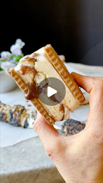 Tieghan Gerard on Instagram: "Toasted S’mores Ice Cream Sandwiches. These are what summer nights are made for. Keep them in freezer all summer long. Nothing is better. The ripple of fudge sauce and toasty marshmallows make you say YUMMM. And we love that these are easy too - just 4 ingredients (:  2-3 cups marshmallows 1 1/2 quarts vanilla ice cream 1/2 cup chocolate fudge sauce 24 squares graham crackers  https://www.halfbakedharvest.com/smores-ice-cream-sandwiches/" Smores Ice Cream, Chocolate Fudge Sauce, Half Baked Harvest Recipes, Harvest Recipes, Ice Cream Sandwiches, Fudge Sauce, Ice Cream Treats, Ice Cream Cookies, Ice Cream Toppings