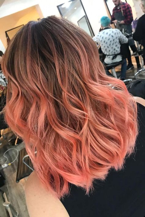 Brunette With Blonde, Balayage Summer, Hair Colour Trends, Dark Brown Hair Balayage, Summer Color Trends, Balayage Hair Color Ideas, Coral Hair, Balayage Hairstyles, Balayage Hair Color