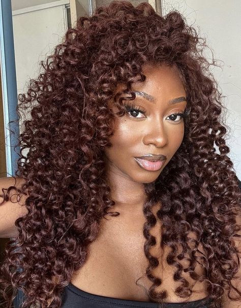 Red Auburn Hair, Dark Ginger Hair, Dark Auburn Hair, Life Essentials, Dyed Curly Hair, Girl Hair Colors, Brown Curly Hair, Red Curly Hair, Ginger Hair Color