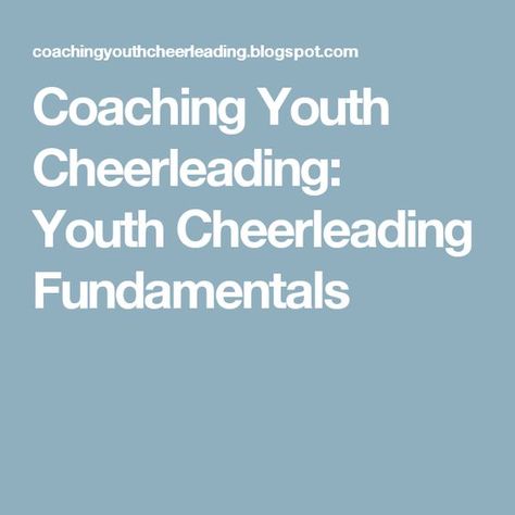 Cheerleading For Kids, Peewee Cheerleading, Cheer Warm Ups, Peewee Cheer, Cheerleading Skills, Kids Cheerleading, Youth Cheerleading, Coaching Youth Sports, Cheerleading Tips