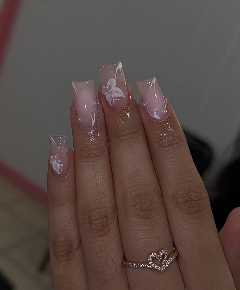 Colored Acrylic Nails, Girly Acrylic Nails, Simple Acrylic Nails, Her Nails, Short Square Acrylic Nails, Acrylic Nails Coffin Pink, Unique Acrylic Nails, Acrylic Nails Coffin Short, Nagel Inspo