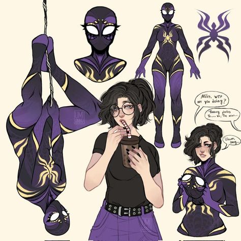 Spider Ocs, Spiderwoman Oc, Blue Genshin, Spidey Sona, Spiderverse Spidersona, Sona Art, Spiderman Oc Art, Green Template, Spider Sona