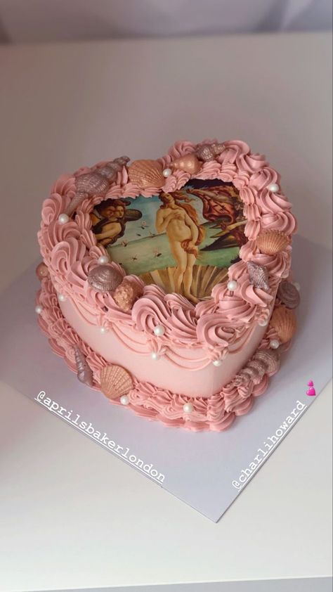 Birth Of Venus Party, Split Cake, Greek Mythology Cake, Goddess Cake, Mini Torte, Pastel Cakes, Pretty Dessert, Dream Cake, Pretty Birthday Cakes