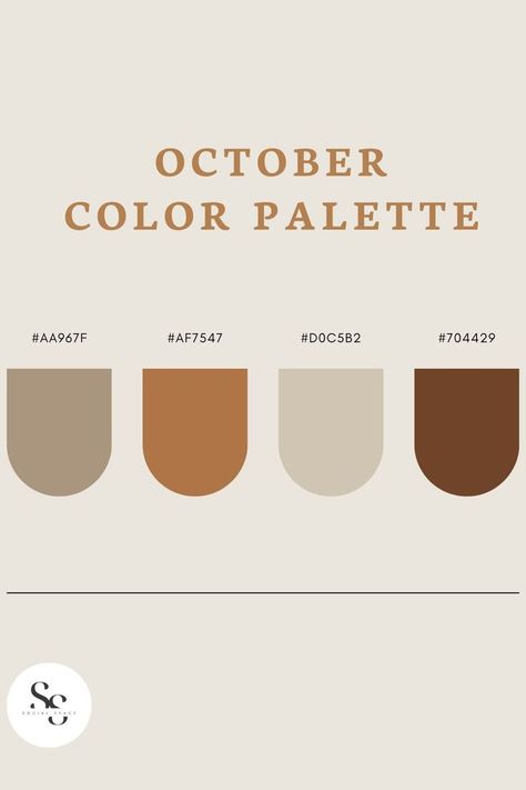 OCTOBER COLOR PALETTE October Color Palette, Easy Room Decor, Social Space, Color Chart, Mood Board, Color Palette, Color