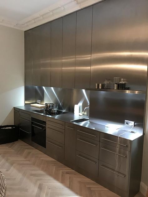 Cavendish Equipment Limited Steel Cabinets Kitchen, Stainless Steel Cupboards, Industrial Kitchen Design Stainless Steel, Kitchen Island Stainless Steel, Stainless Steel Kitchen Design, White Kitchen Interior Design, Stainless Steel Restaurant Kitchen, Metal Kitchen Cabinets, Steel Kitchen Cabinets