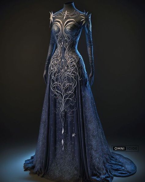 Starfall Dress, Blue Fantasy Dress, Armor Dress, Acotar Series, Fairytale Fashion, Fantasy Dresses, Royal Dresses, Fantasy Gowns, Blue Gown