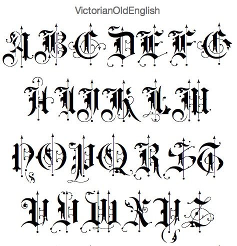 Old English Font Tattoo, Font English, Old English Alphabet, Tattoo Lettering Alphabet, Tattoo Script Fonts, Tattoo Fonts Alphabet, Calligraphy Fonts Alphabet, Old English Letters, Lettering Styles Alphabet