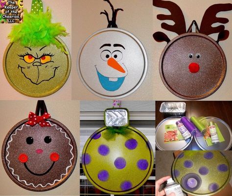 Lid Crafts, Homemade Christmas Ornaments, Pizza Pans, Christmas Crafts To Sell, Canning Lids, Pizza Pan, Diy And Crafts Sewing, Snacks Für Party, Christmas Ornaments Homemade