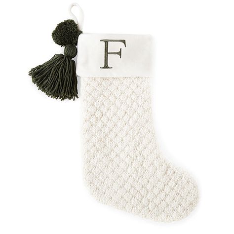 North Pole Trading Co. Ivory Knit Monogram M Christmas Stocking - JCPenney Monogram Christmas Stocking, Unique Christmas Stockings, White Christmas Stockings, Monogram Stockings, Custom Stocking, Family Stockings, Stockings Christmas, Knit Stockings, White Stockings