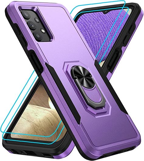 Amazon.com: Fucozan for Samsung Galaxy A32 5G Case with Screen Protector with Kickstand Ring Rugged Protective Military Grade Shockproof Case for Galaxy A32 5G Phone Case (Violet) : Cell Phones & Accessories Amazon Phone Cases, Video Case, Samsung Galaxy A32, Galaxy A32, Girly Phone Cases, Phone Protection, Samsung Phone Cases, Military Grade, Cute Phone Cases