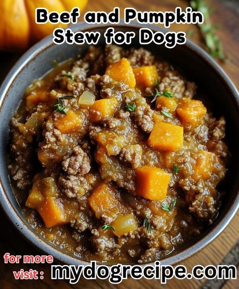 Stew For Dogs, Pumpkin Mash, Pumpkin Stew, Homemade Dog Food, Lean Protein, Homemade Dog, Beef Stew, Dog Food, For Dogs