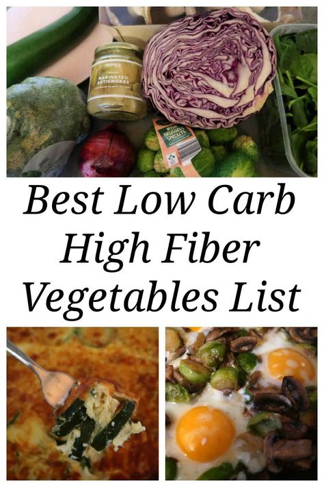 Low Carb High Fiber Vegetables List – the best keto diet friendly foods for you that are naturally low in carbs and high in healthy fibre. Healthy High Fiber Foods, High Fiber Keto Foods, Low Fat High Fiber Recipes, High Fiber Low Carb Recipes, Hi Fiber Foods, Vegetables High In Fiber, High Fiber Low Carb Foods, High Fiber Meals, Fiber Vegetables