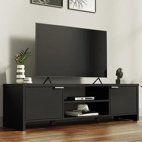 MADESA TV Stand Media Console Living Room, Console Living Room, Television Cabinet, Black Tv Stand, Modern Tv Cabinet, Living Room Entertainment Center, Modern Entertainment Center, Tv Stand Cabinet, Console Tv