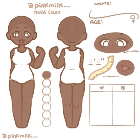 OC reference sheet created by me, pinkmilk__ ! Please credit me, and feel free to tag me in the comment section if this base is used, I would love to see everyone’s OC’s! <3 Oc Reference Sheet Base, Reference Sheet Base, Oc Reference Sheet, Oc Reference, Reference Sheet, Drawing Reference Poses, Drawing Tips, Drawing Reference, Created By