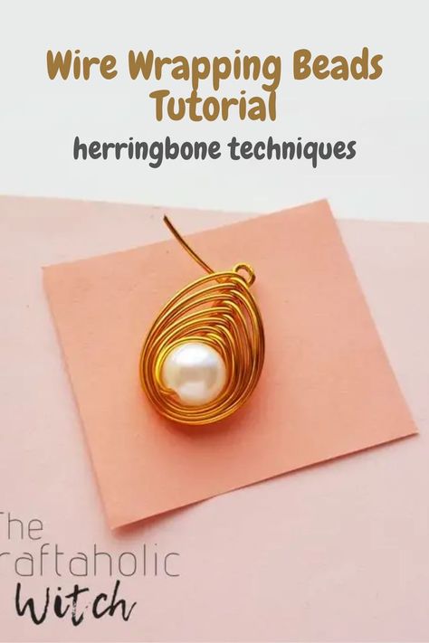 Wire Wrapping Beads, Wire Weaving Techniques, Wire Weaving Tutorial, Wire Tutorials, Wire Wrapping Techniques, Wire Wrapped Stone Jewelry, Diy Jewelry Tutorials, Pendant Tutorial, Wire Jewelry Tutorial