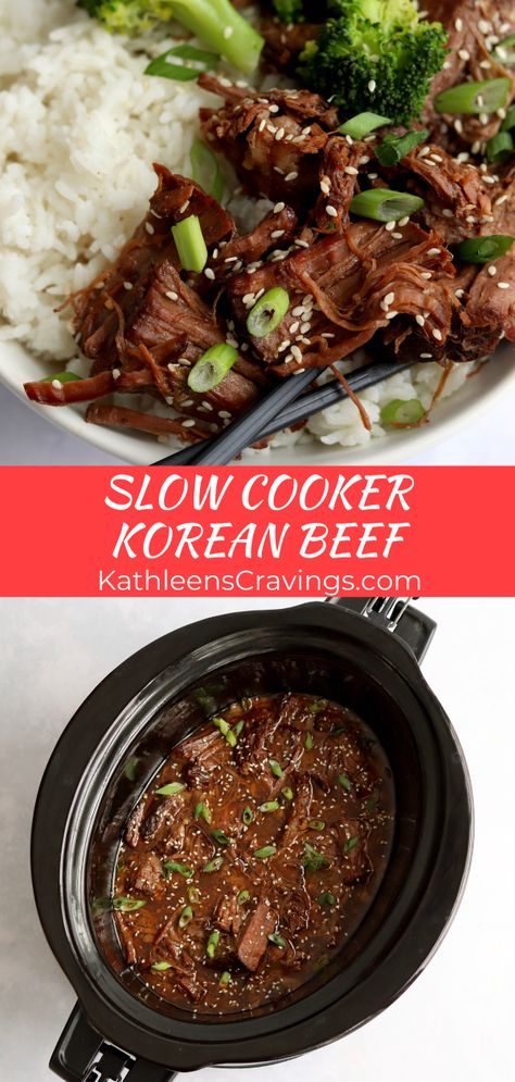 Asian Beef Roast Slow Cooker, Chuck Roast Korean Beef, Shredded Beef Asian Recipes, Chuck Roast Crock Pot Recipes Asian, Asian Pot Roast Slow Cooker, Chuck Roast Recipes Asian, Things To Do With A Chuck Roast, Roast Beef And Rice Recipes, Crock Pot Korean Beef