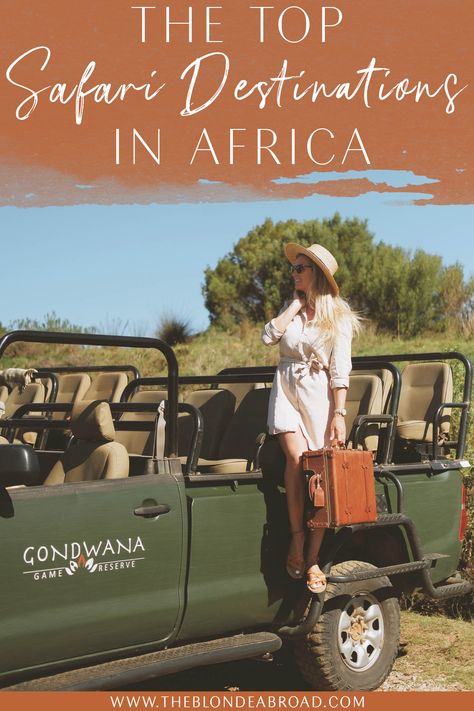 The Top Safari Destinations in Africa • The Blonde Abroad Africa Safari Photography, Africa Safari Lodge, Africa Safari Clothes, South Africa Safari, African Leopard, Safari Outfits, Safari Art, African Continent, Africa Destinations