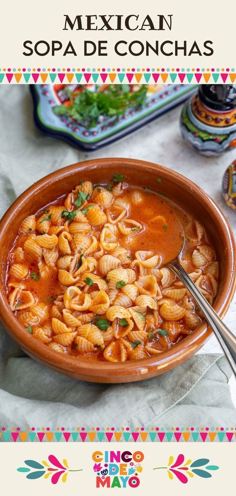 Ready for Cinco de Mayo? This easy Sopa de Conchas is the best way to start your celebration. Mexican Sopita is a simple and hearty soup that can be made with only four ingredients, and the best part? the whole family loves it! Easy Mexican Family Dinners, Simple Healthy Mexican Meals, Good Easy Mexican Recipes, Dinner Ideas Few Ingredients, Sopa Mexican Soup, Easy Healthy Simple Meals, Mexican Sopita With Ground Beef, Healthy Mexican Lunch Ideas, Easy Sopita Recipe