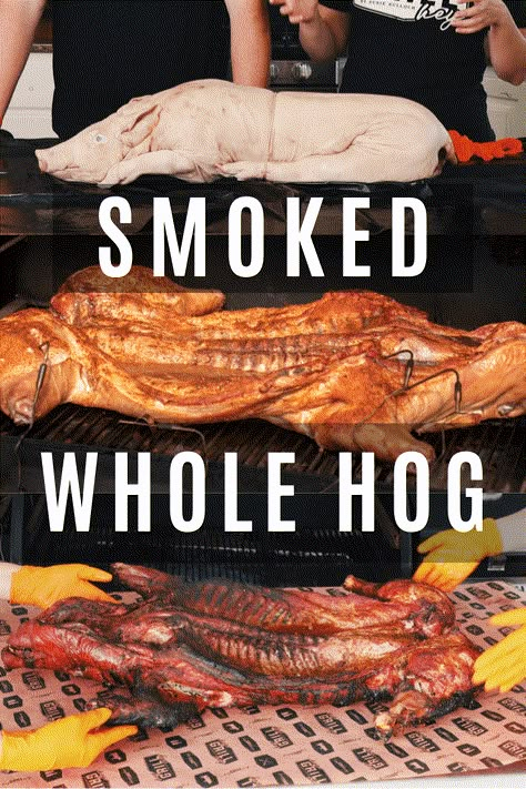 Whole Pig Roast, Bbq Ribs Sides, Hog Recipes, Smoker Meals, Roasted Hog, Smoked Pork Recipes, Seafood Ideas, Bbq Meats, Grilling Recipes Pork