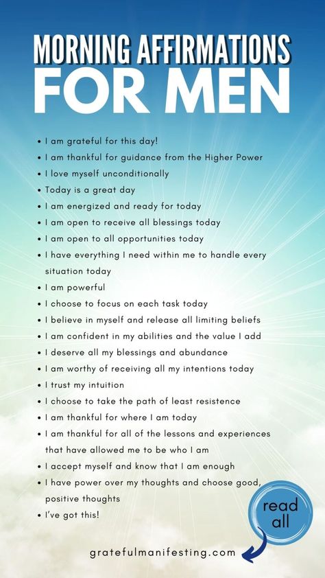 51 Daily Positive Affirmations For Men: Transform Your Life Daily Affirmations For Men, Positive Affirmation Quotes, Journal Inspiration Writing, Negative Words, Inspirational Qoutes, Positive Outlook On Life, Daily Positive Affirmations, Morning Affirmations, Words Of Affirmation