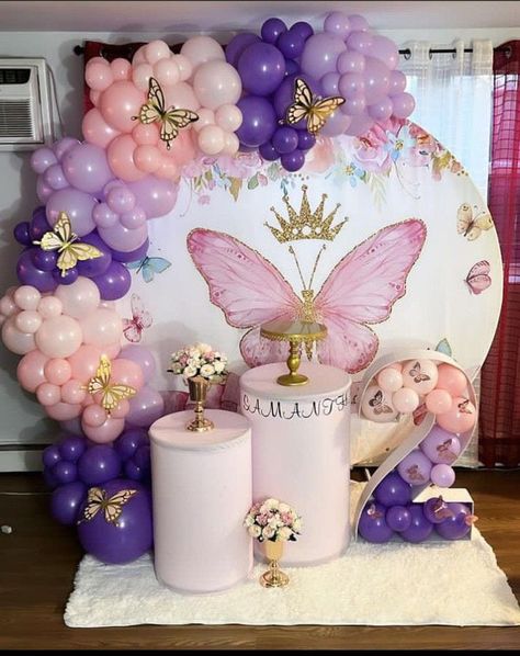 Butterfly Bday Decoration, Birthday Decoration Butterfly Theme, Butterfly Theme Birthday Decoration Ideas, Butterfly Theme Bday Party, Butterfly Themed Birthday Party Decoration Ideas, Butterfly Theme Decoration Ideas, Pastel Green Birthday Party Decorations, Butterfly Themed Birthday Party Ideas, Butterfly Party Decorations Ideas