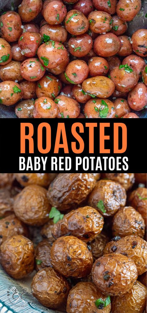 Red Potatoes Oven, Roasted Baby Red Potatoes, Red Potatoes Recipe, Baked Red Potatoes, Oven Roasted Red Potatoes, Red Potato Recipes, Roasted Baby Potatoes, Best Thanksgiving Side Dishes, Steak Side Dishes