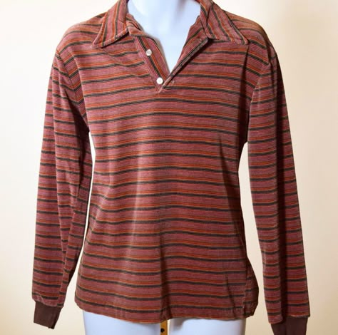 Long Sleeve Collared Shirt, Shirt Outfit Men, 70s Shirts, Cold Outfits, Stripe Long Sleeve, Older Fashion, Button Down Shirt Mens, Striped Long Sleeve Shirt, Collared Shirt