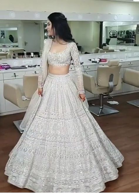 Story with tons of grammatical mistakes, don't read if you are going … #romance #Romance #amreading #books #wattpad White Lehenga Aesthetic, Hindi Wedding Dress, White Indian Wedding Dress, Pakistani Dresses Party Wear, Pakistani Dresses Party, Party Wear Casual, Pakistani Lehenga, Indian Bridesmaid Dresses, White Lehenga