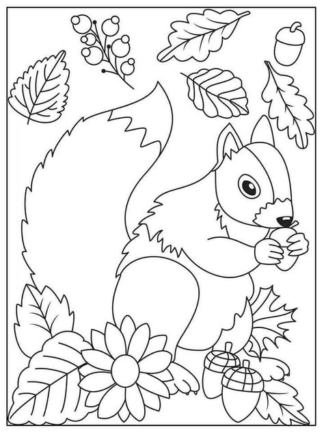 Fall Coloring Pages For Kids, Fall Coloring Sheets, Colouring Sheets For Adults, Excited For Fall, Autumn Animals, Fall Coloring, Fruit Coloring Pages, Fun Fall Activities, Fall Coloring Pages