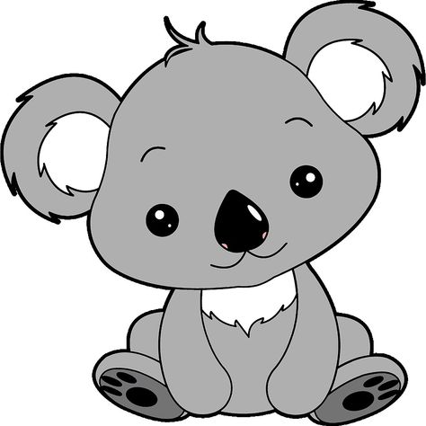 Cartoon Baby Animals, Koala Bear Baby, Koala Craft, Koala Illustration, Harley Baby, Koala Drawing, Illustration Art Kids, Bear Tattoos, Flower Drawing Tutorials