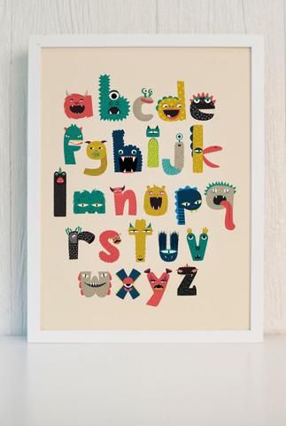 Monster Bedroom Ideas, Monster Bedroom, Posters To Print, Monster Alphabet, Monster Room, Monster Nursery, Bathroom Posters, Monster Theme, Printable Downloads