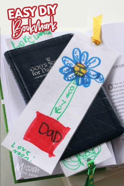 Mother's Day Crafts For Kids, Grandma Diy, Easy Mother's Day Crafts, Diy Bookmark, Kids Homemade, Mother's Day Crafts, Diy Father's Day Gifts, Diy Gifts For Kids, Mothers Day Crafts For Kids