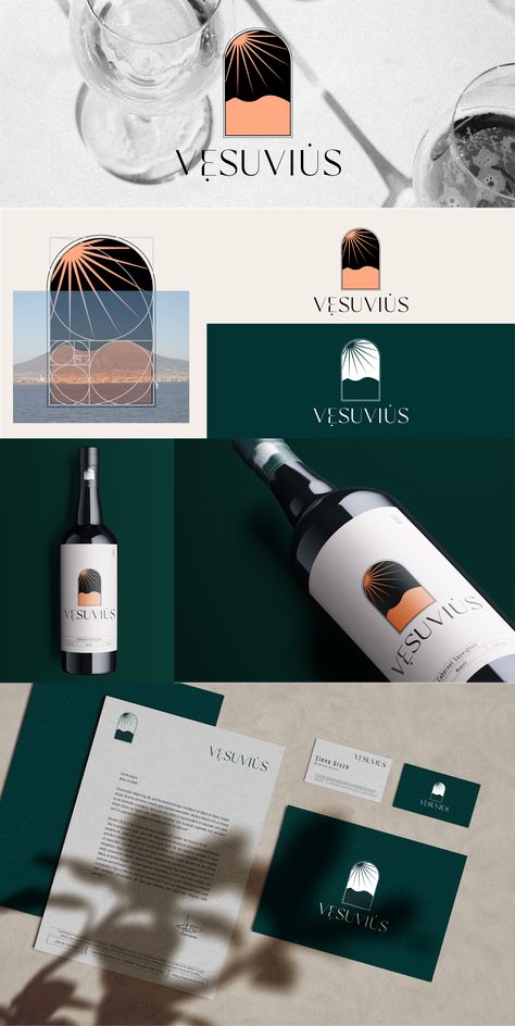 Wine Brand Identity Design, Wine Branding Design Logos, Winery Graphic Design, Wine Bottle Graphic Design, Wine Brand Design, Luxury Graphic Design Branding, Wine Brand Identity, Wine Logo Design Ideas, Wine Etiquette Design