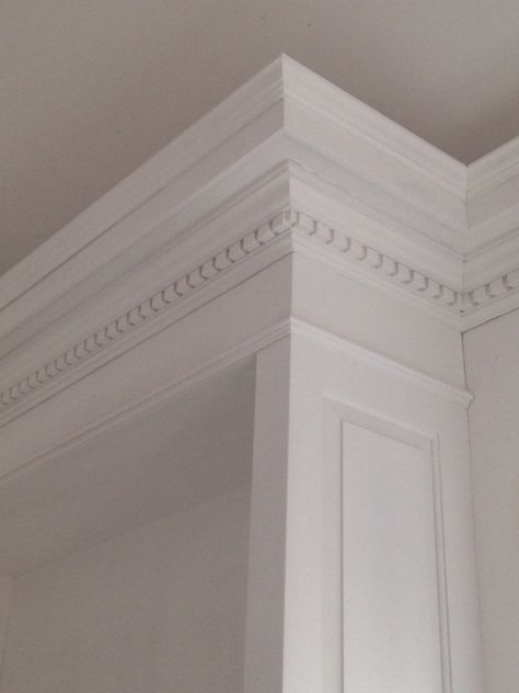 Detailed Crown Molding European Crown Molding, 1920s Crown Molding, Parisian Crown Molding, Detailed Crown Molding, Floral Crown Molding, Crown Molding Designs, Intricate Crown Molding, Fluted Crown Molding, Thick Crown Molding Ideas