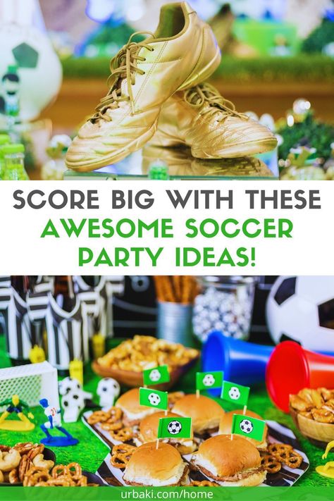 Get ready to score some major points with our soccer-themed party hacks. From soccer-shaped snacks to epic memorabilia, we've got all the plays you need to throw a party that'll make your star player shine! Whether it's game day, a birthday bash, or just cheering for your favorite team, soccer is a big deal for many of us. And what's better than turning that passion into a winning party theme? With a wide range of colors and styles, we've got soccer birthday party ideas to suit every team's... Soccer Theme Birthday Party Food, Soccer Themed Snacks, Birthday Soccer Theme, Soccer Party Ideas, Soccer Party Food, Soccer Birthday Theme, Soccer Birthday Party Ideas, Diy Football Party, Messi Style