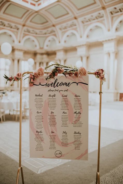 Vintage VW Beetle For A Pastel Pink Wedding At Bristol Harbour Hotel With Bridesmaids In ASOS And Images From Nataly J Photography Pastel Pink Wedding, Debut Program, Bristol Harbour, Pastel Pink Weddings, Table Rose, Wedding Signs Diy, Signs Diy, Bristol City, Wedding Table Plan