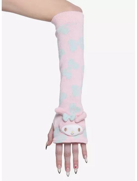 My Melody Bow Plush Arm Warmers, Hot Topic Sanrio, Sanrio Merch, Kuromi Clothes, Kawaii Leg Warmers, Hello Kitty Keroppi, Lollipop Girl, Macaron Lip Balm, Sanrio Plush, Tie Dye Girl