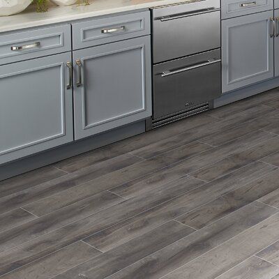 Grey Kitchen Floor, Clean Kitchen Cabinets, Grey Wood Floors, Wood Tile Floors, Wood Kitchen Cabinets, Wood Look Tile, Grey Flooring, Kitchen Floor Tile, Kitchen Redo