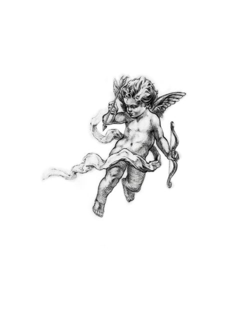 Cherub Tattoo Designs For Men, Baby Angel Tattoo For Men, Small Angel Tattoo Men, Tattoo Cherub, Eden Tattoo, Cupid Drawing, Cherub Tattoo Designs, Small Angel Tattoo, Tattoo Homme