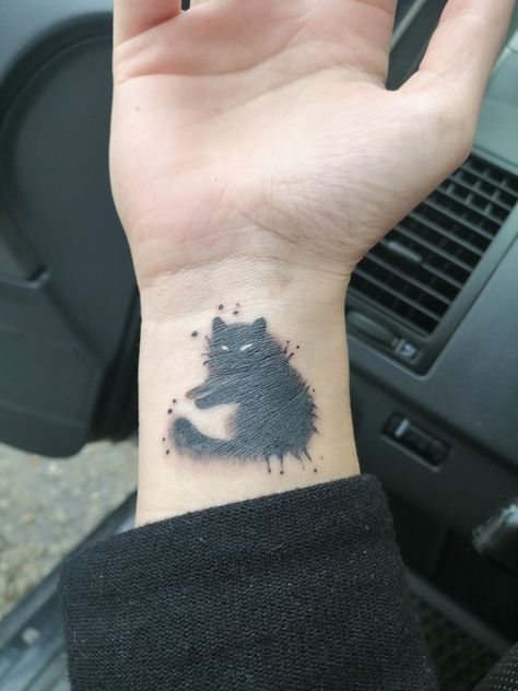 Tattoo Coverup Ideas Wrist, Coverup Tattoo Wrist, Black Cat Cover Up Tattoo, Inner Wrist Tattoo Cover Up Ideas, Cat Tattoo On Wrist, Black Cat Wrist Tattoo, Cat Bracelet Tattoo, Cover Up Tattoos On Wrist, Cat Tattoo Wrist