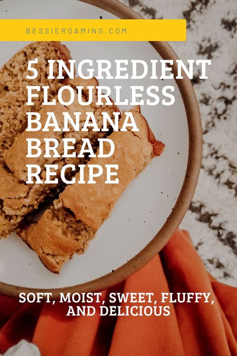 Banana Nut Bread Recipe Moist, Flourless Banana Bread Recipe, Bisquick Banana Bread, Banana Bread Healthy Easy, Banana Bread Cupcakes, Flourless Bread, Flourless Banana Bread, Banana Oat Bread, Oatmeal Banana Bread