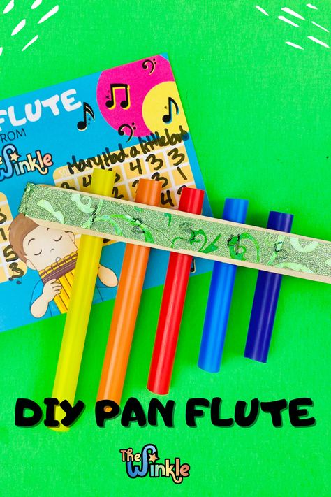 DIY pan flute STEM project for kids. Pan Flute Music, Pan Flute Craft, Straw Pan Flute, Music Booth, Straw Flute, Diy Stem Projects, Straw Activities, Instrument Craft, Stem Projects For Kids