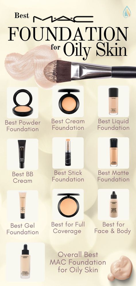 Long Lasting Foundation For Oily Skin, Foundation By Skin Tone Range, Best Powder Foundation For Oily Skin, Concelear For Oily Skin, Matte Foundation For Oily Skin, Foundation Oily Skin, Best Face Foundation, Mac Foundation Shades, Concealer For Oily Skin