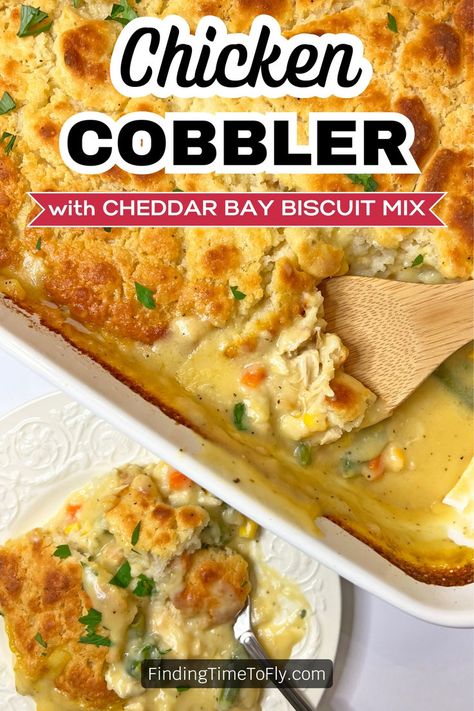 Dump And Bake Chicken, Chicken Casserole Dishes, Red Lobster Biscuit Mix, Chicken Cobbler Recipe, Chicken Biscuit Casserole, Gluten Free Chicken Pot Pie, Chicken Cobbler, Biscuit Chicken Pot Pie, Baked Chicken Casserole